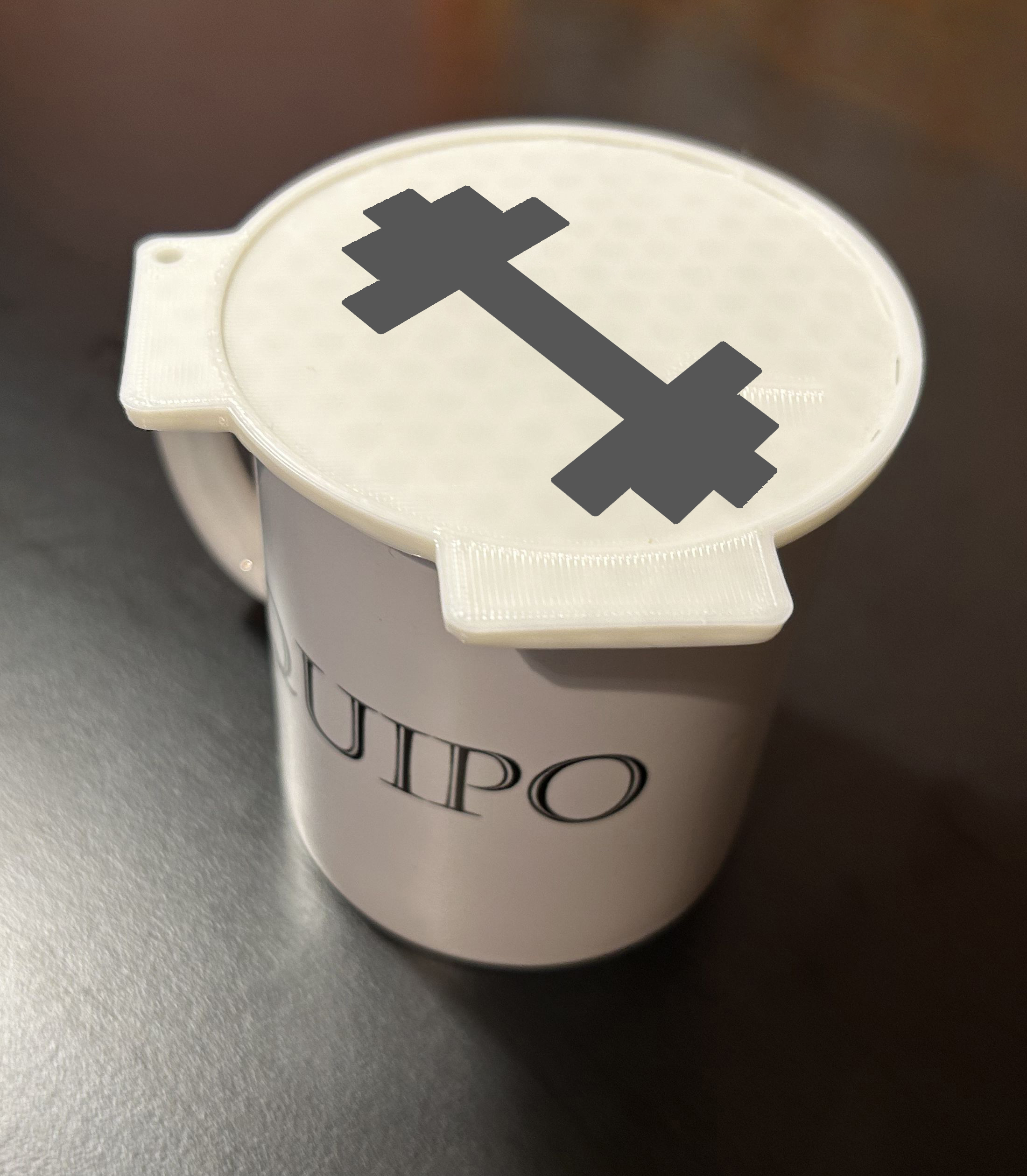 Weightlifting Barbell Coffee Stencil