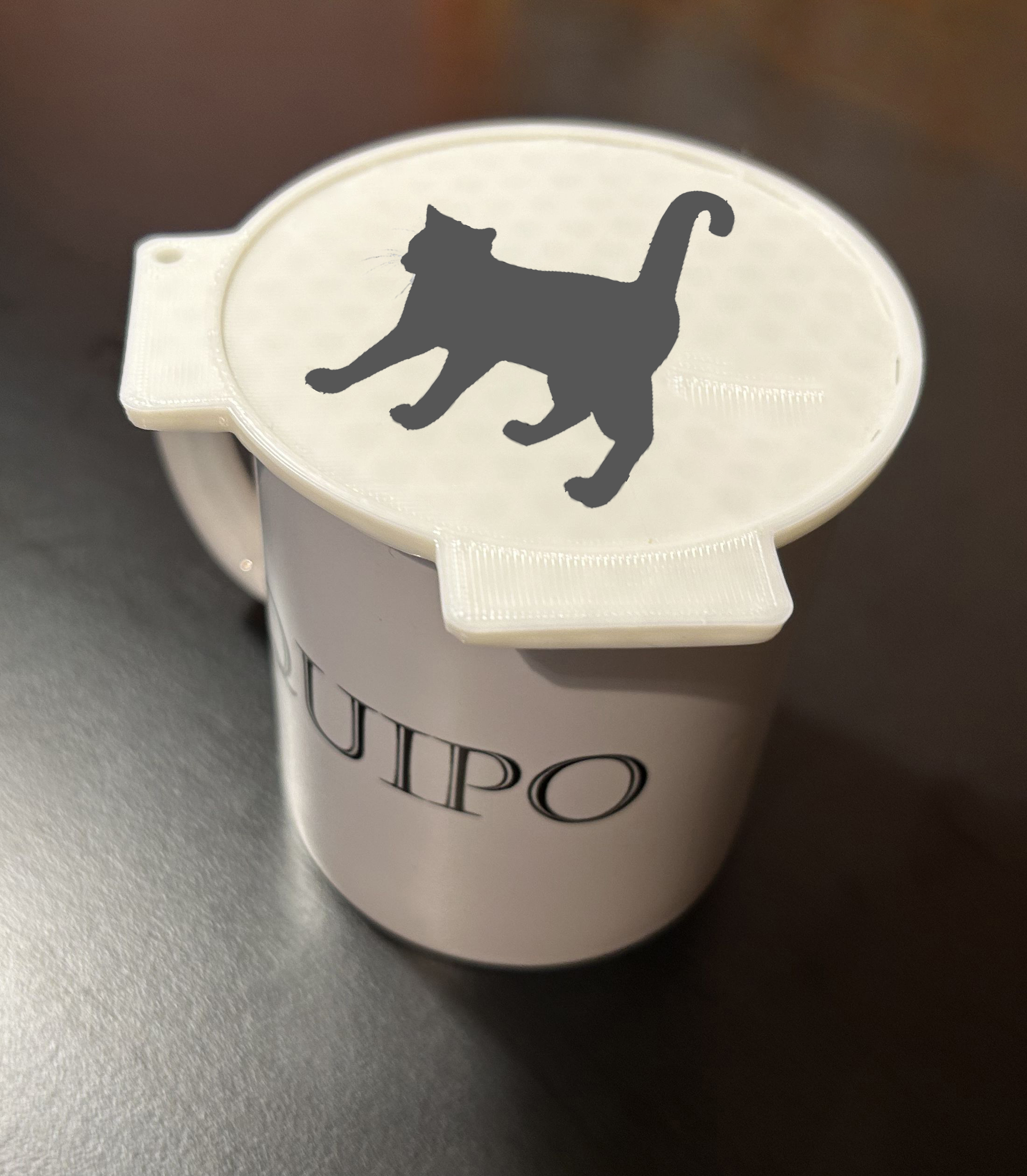 Cat Coffee Stencil