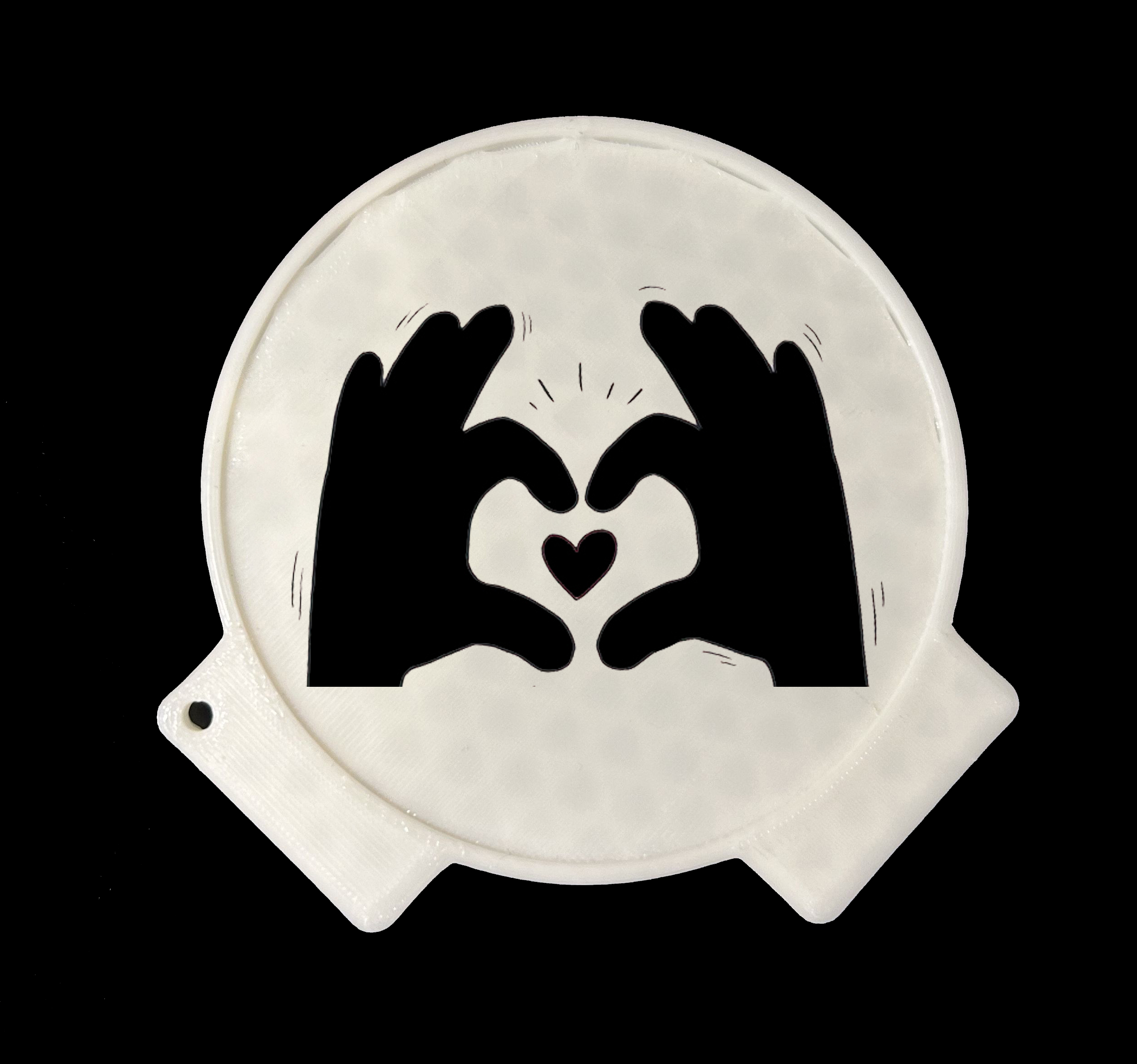 Love Hands Heart Coffee Stencil